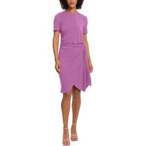 Maggy London Purple Draped Dress